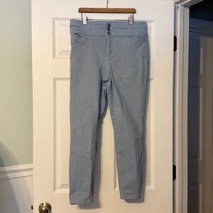 Loft 3-Button Light Blue Pants high waist skinny